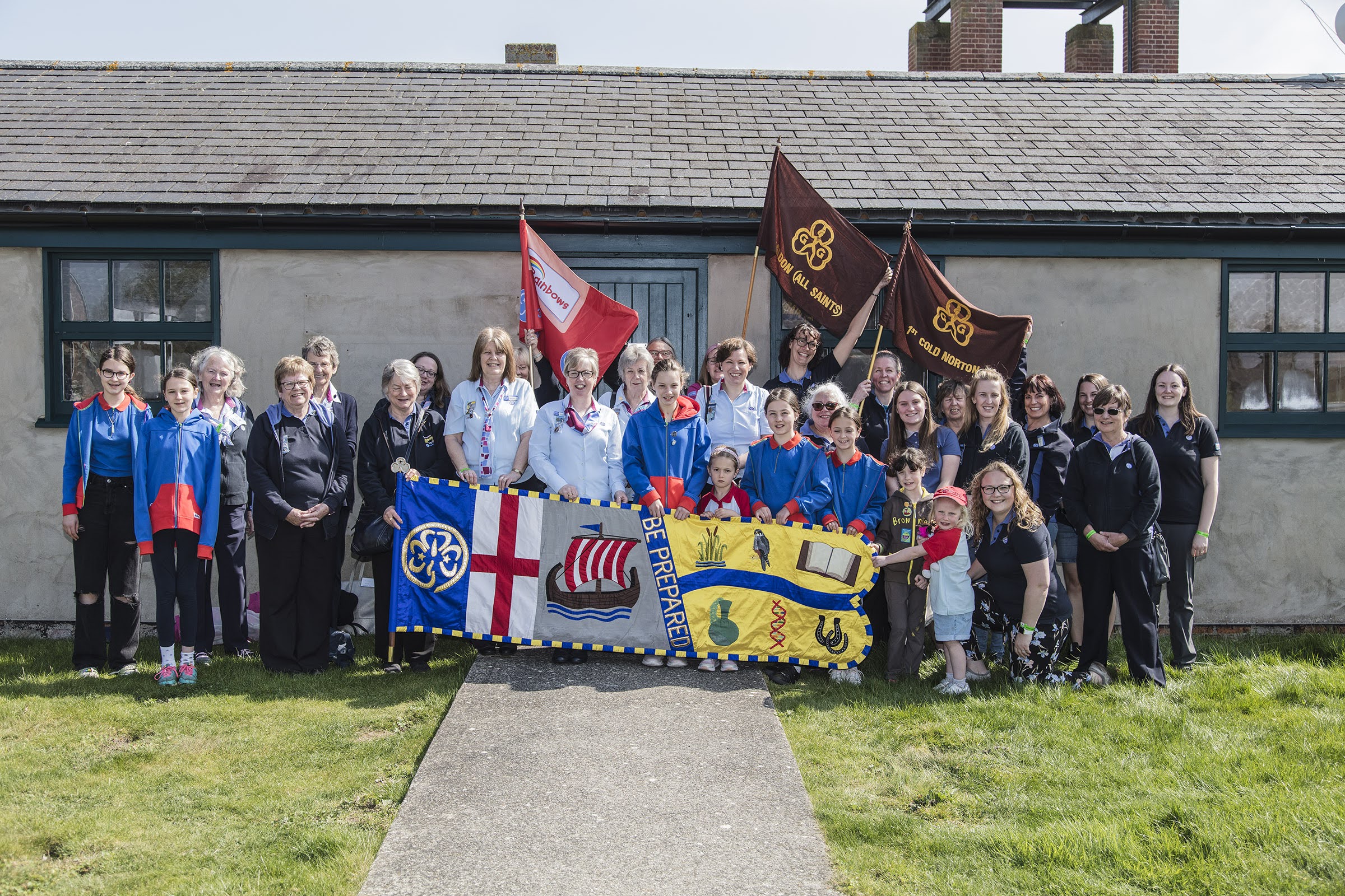 Guides, Brownies and Leaders at Stow Maries on the opening day of Guiding the Empire