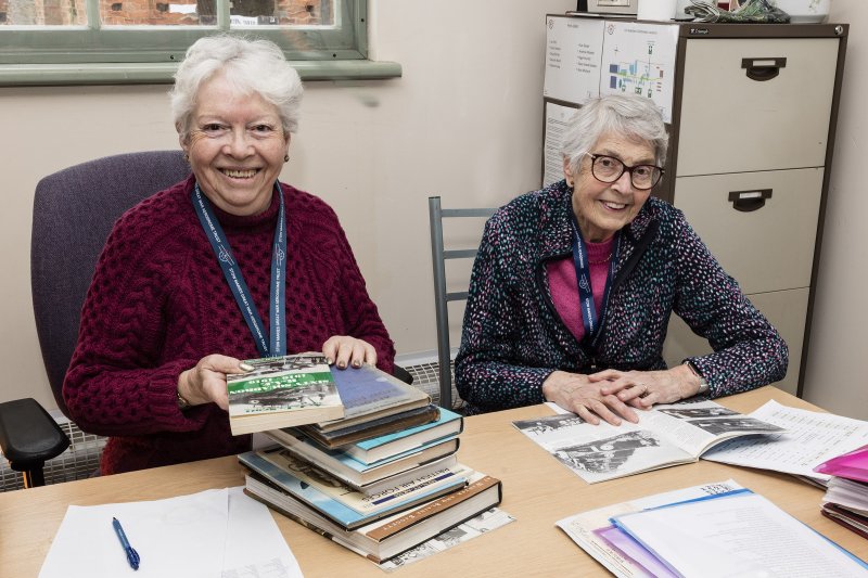 Irene and Ann in the Library