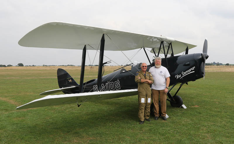 Terry and Ant with the aircraft after the flight