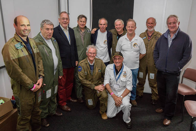 Pilots and display teams with Chairman Peter Martin
