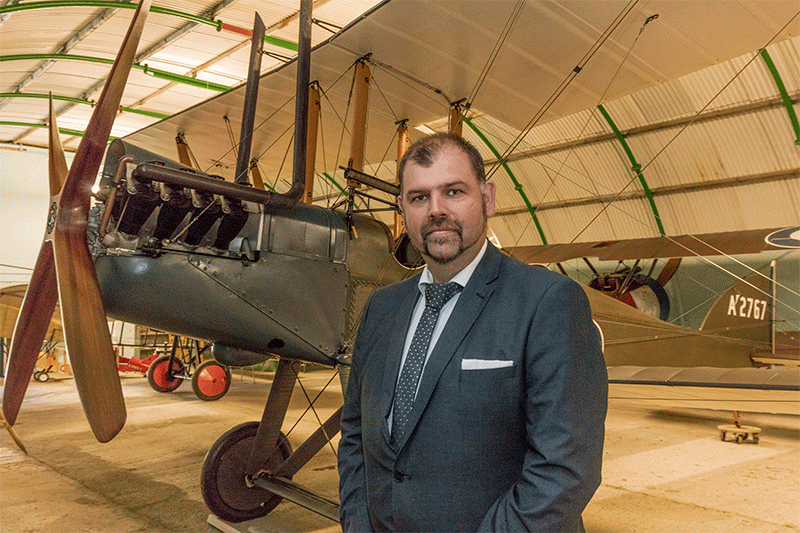Ian Flint, new CEO of Stow Maries Essex World War 1 Aerodrome Museum near Maldon - Image by David Davies